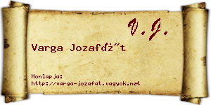 Varga Jozafát névjegykártya